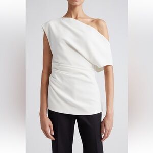 Proenza Schouler One-Shoulder Matte Crepe Top